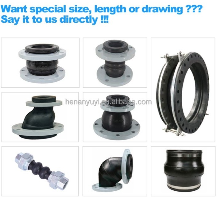 Customized 3 Inch Stainless Steel Neoprene Clamp Type Rubber Expansion Joint For Plastic Pipes