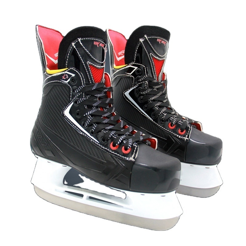 Factory Price OEM Fibre Ice Hockey Ice Skate Shoes hockey Skates for kids and adults