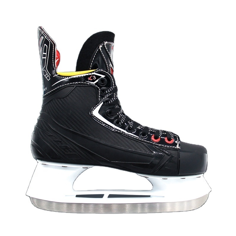 Factory Price OEM Fibre Ice Hockey Ice Skate Shoes hockey Skates for kids and adults