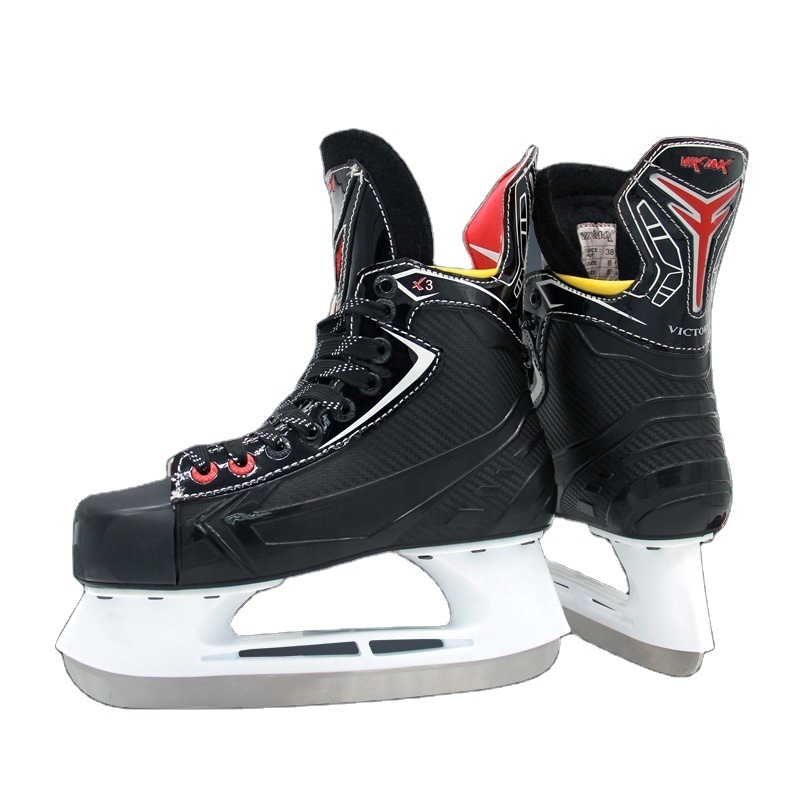 Factory Price OEM Fibre Ice Hockey Ice Skate Shoes hockey Skates for kids and adults