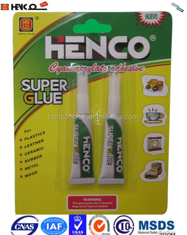 HC-2 Henco Daily DIY use Super Glue, 502 Super Fast Glue, Cyanoacrylate Adhesive in Tube Packing