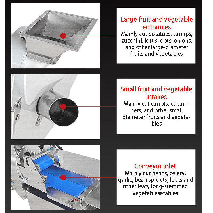 Commercial Double-headed Electric Multifunctional Vegetable Chopper Potato Slicer Cutter Automatic Vegetable Cutter