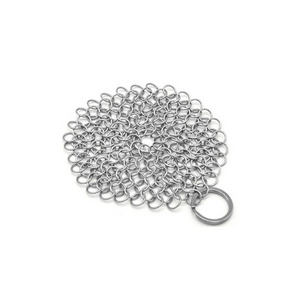 Kitchen cleaning stainless steel chainmail scrubber / cast iron cleaner