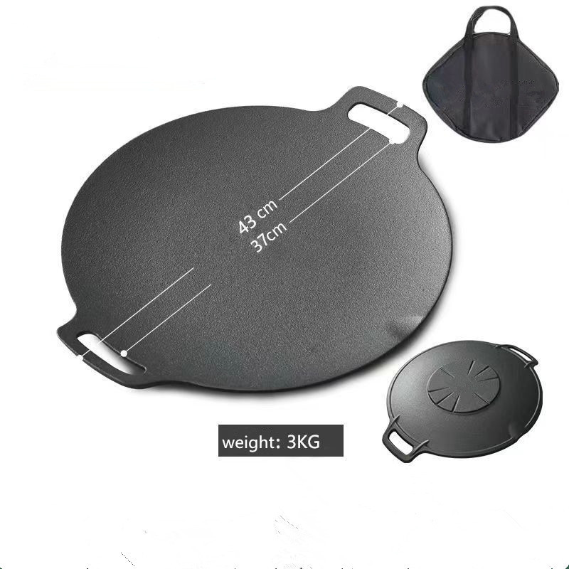 Korean style Barbecue Plate Outdoor Camping  Round Steak Frying Pan BBQ Grill plate Griddle pan