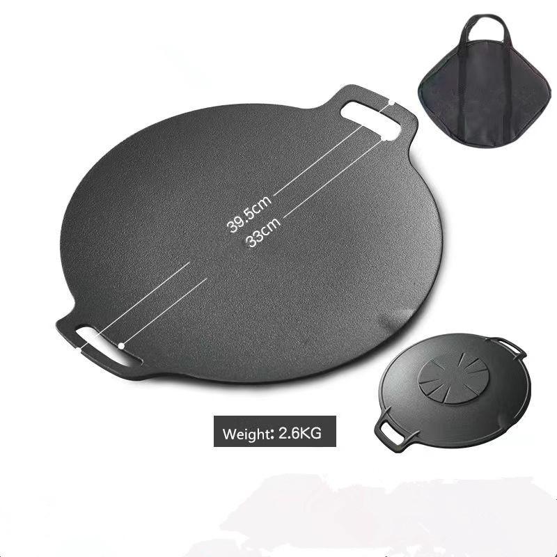 Korean style Barbecue Plate Outdoor Camping  Round Steak Frying Pan BBQ Grill plate Griddle pan