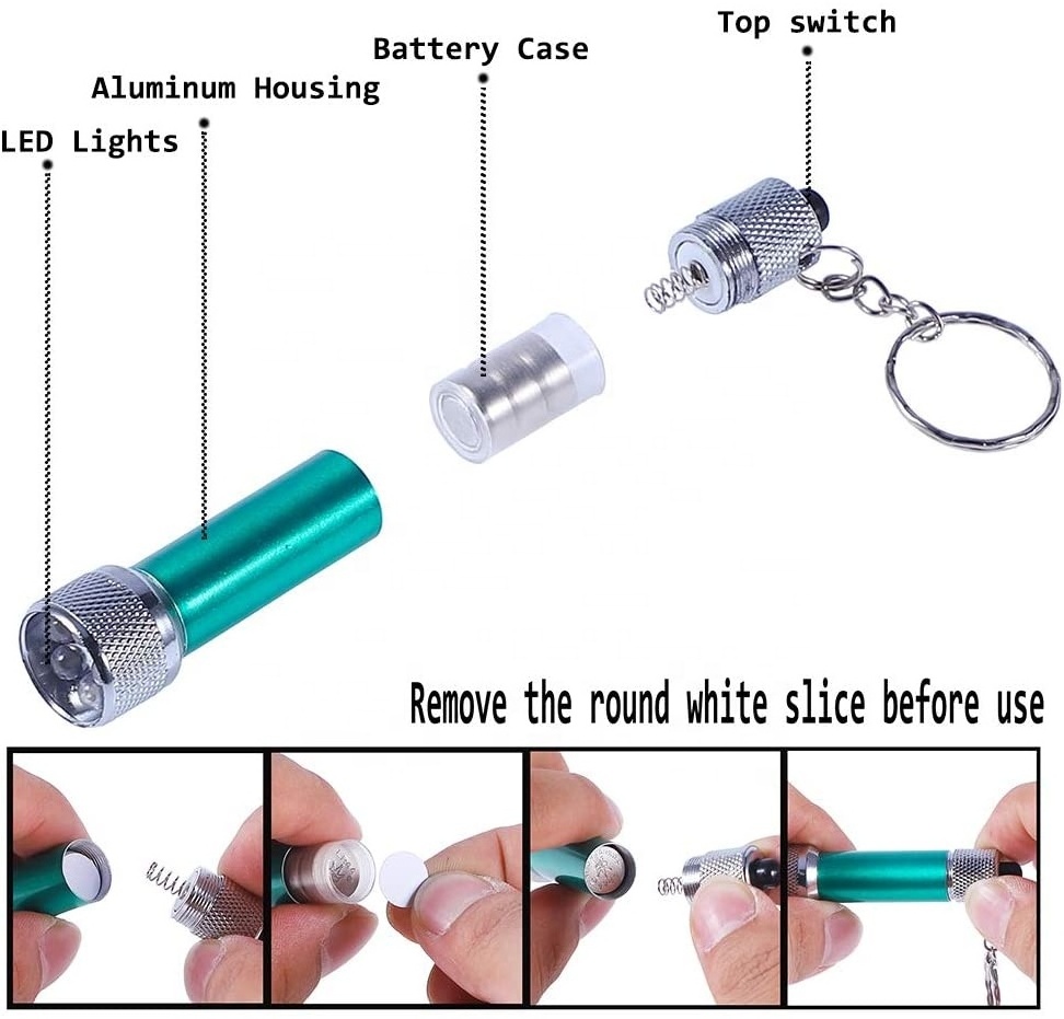 Super Bright Mini Portable Aluminum Alloy Keychain Torch LED Mini Flashlight