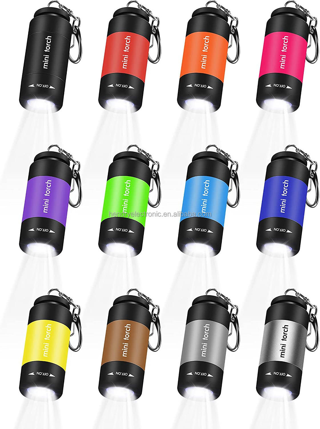 Wholesale USB Rechargeable Pocket LED Torch Bulk Mini Keychain Flashlight