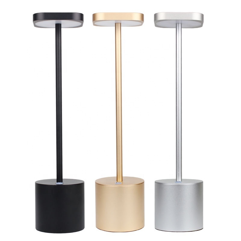 Hot sell Hotel Aluminium Acrylic Material LED Rechargeable Lamp Restaurant Decorative Table Lamp