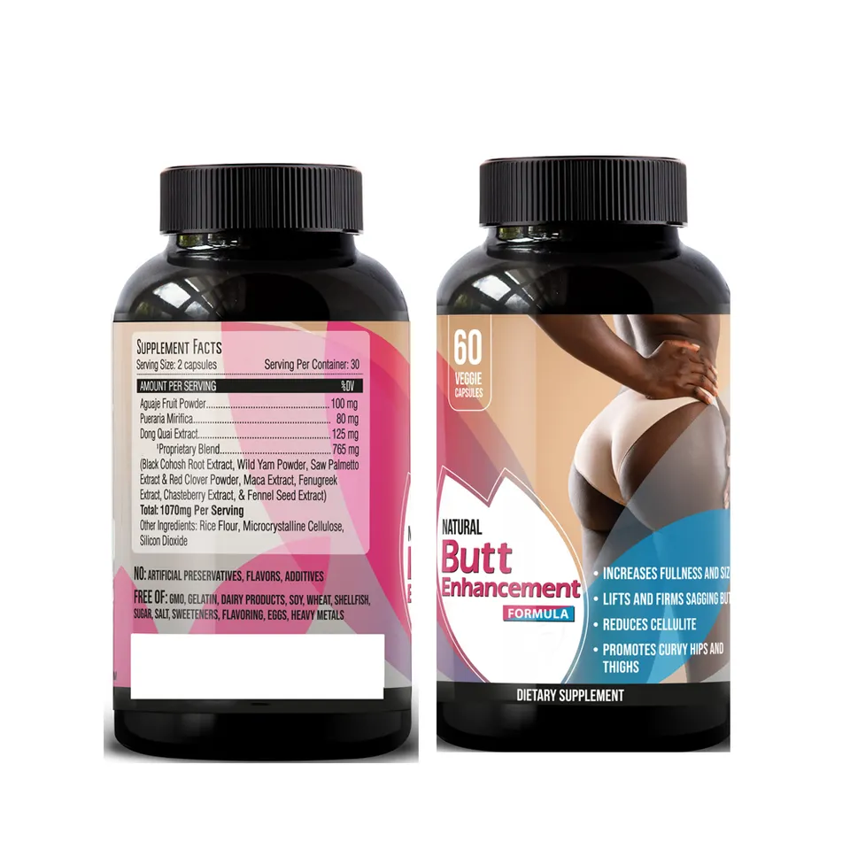 Private Label Vegan Healthcare Supplement Weight Gain Hips and Butt Enhancement Pills for Women