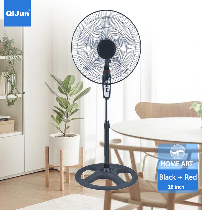 Africa Hot Selling Model Lebanon 3 Speeds Oscillating 5 OX AS Blade 18 inch 450 mm AC Electric Type Stand Fan with Metal Grill