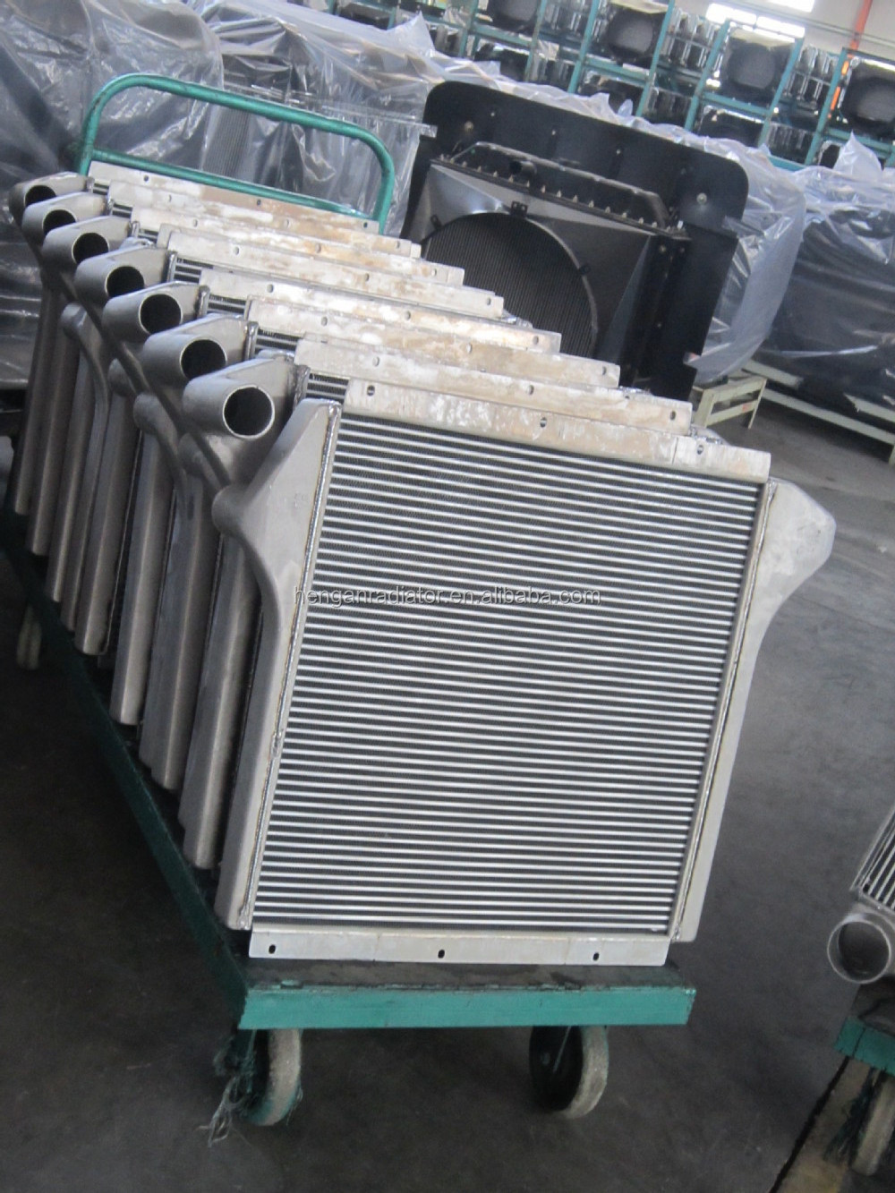 international truck intercooler aluminium core plastic tanks