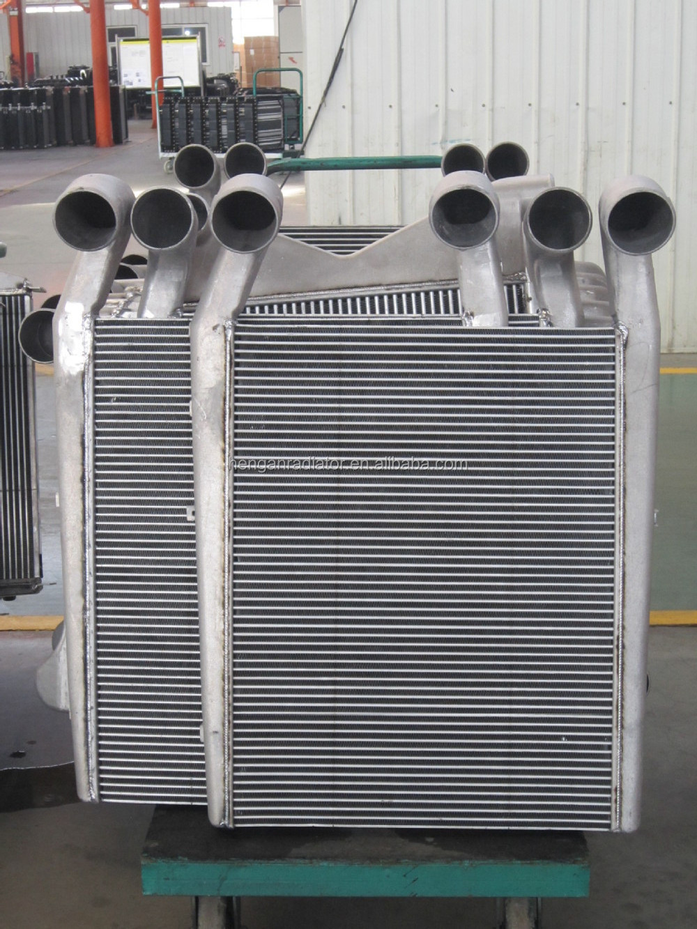 international truck intercooler aluminium core plastic tanks