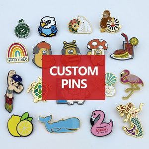 Manufacturer Custom Lapel Pin Badges Labels Design Your Own Logo Metal Crafts Soft Enamel Pins