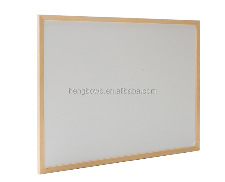 wooden frame magnetic whiteboard, cheap price wood writing board with marker pen