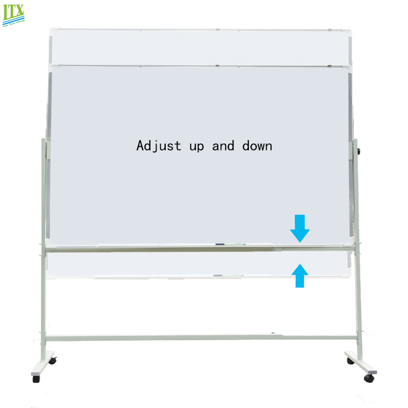 Height Adjustable Mobile White Board With Wheels Writing Whiteboard With Stand for School