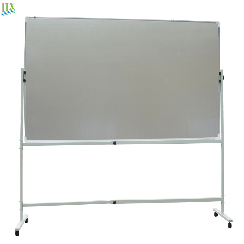 Height Adjustable Mobile White Board With Wheels Writing Whiteboard With Stand for School