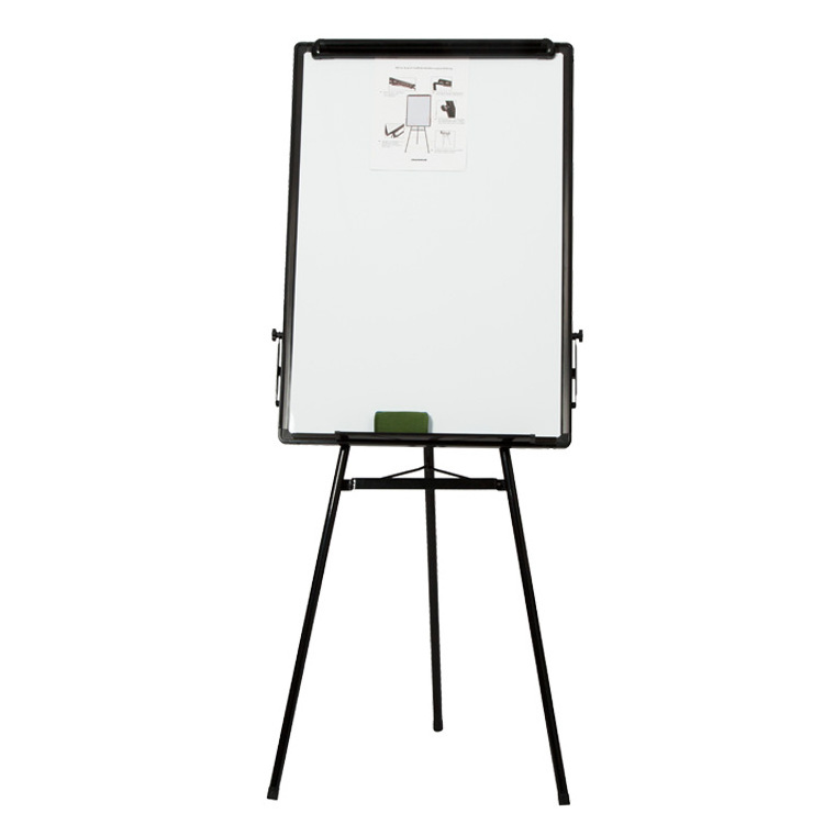 High Quality Height Adjustable Magnetic Flip Chart Stand Metal Tripod White Board for Home Office Supplies