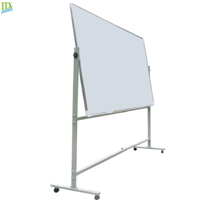 Height Adjustable Mobile White Board With Wheels Writing Whiteboard With Stand for School