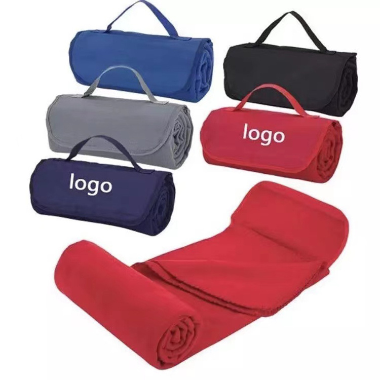 Hot sale custom size and logo foldable outdoor canvas picnic mat blanket waterproof bulk with strap