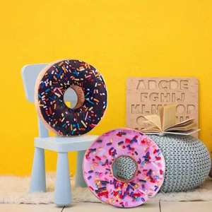 Novelty design custom round soft handcrafted pumpkin velvet donut pillow seat cushion orthopedic design