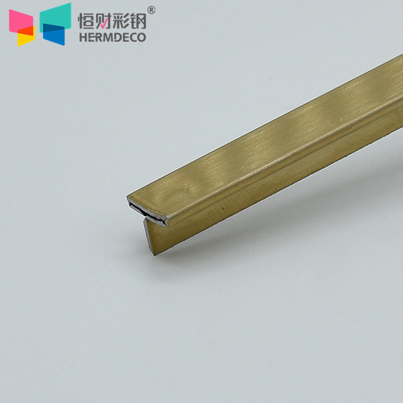 Customized Stainless Steel Tile Edging Trim Strips Mirror Flooring Edging 304 Stainless Steel Strips T Tile Edge Trim