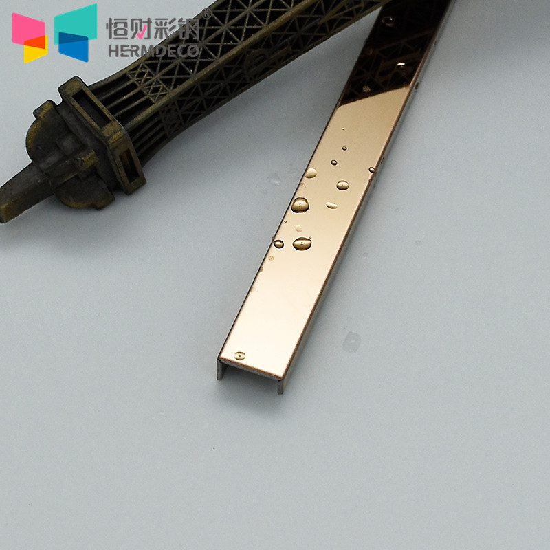 Customized Stainless Steel Tile Edging Trim Strips Mirror Flooring Edging 304 Stainless Steel Strips T Tile Edge Trim