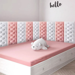 3D Foam Anti-Collision Wall board Sticker Tatami Bedside Soft Bag Self-Adhesive Wall Panel Bedroom Wall Decoration Aisle Sticker