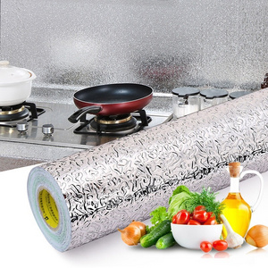 Thickened aluminum foil paper waterproof high-temperature resistant cabinet stickers oil resistant stickers kitchen foil sticker