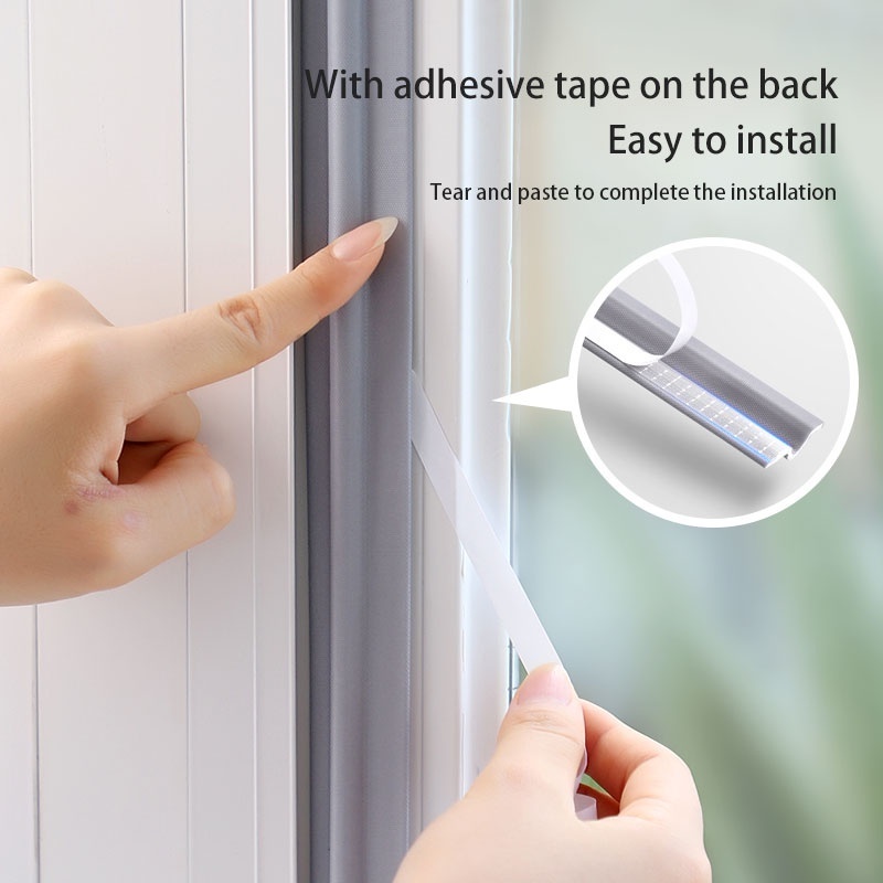 HC Window Sealing Strip Acoustic Foam White Window Seals Self-Adhesive PU Foam Seals for Window and Door Insulation