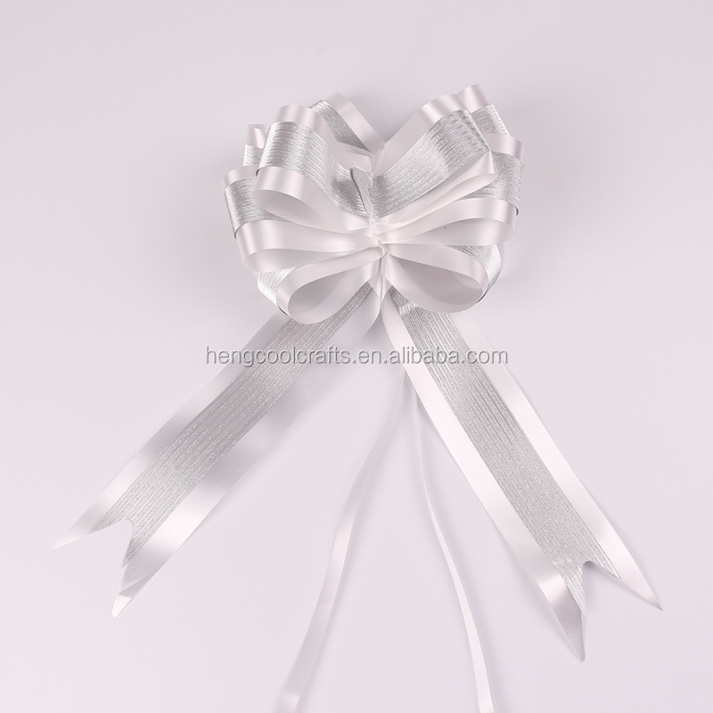 10Pcs Organza Pull String Bows Wrap Ribbon for Wedding Party