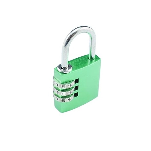 YH1241 Outdoor zinc alloy  3 digital resettable Aluminum Padlock Travel tsa green luggage combination padlock