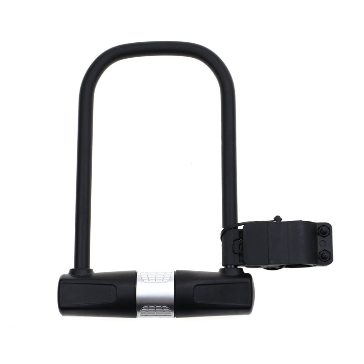 YH1738 Mountain Bike Anti-Theft Lock Portable U-Bike Lock With Lock Rack