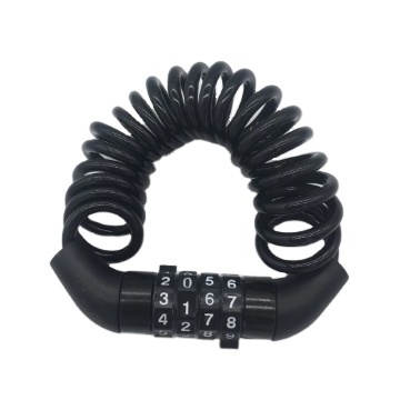 YH1585 Combination helmet lock spiral loop cable lock