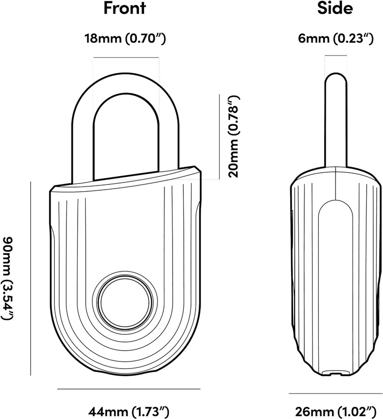 YH3131 Water resistant keyless fingerprint padlock arehouse gym fingerprint unlock