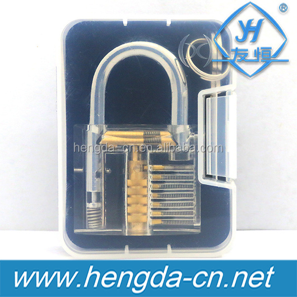 YH9288 Cutaway Inside View of Transparent Mini Practice Padlock Lock Training Skill Pick for Locksmith