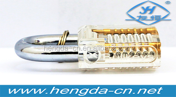 YH9288 Cutaway Inside View of Transparent Mini Practice Padlock Lock Training Skill Pick for Locksmith