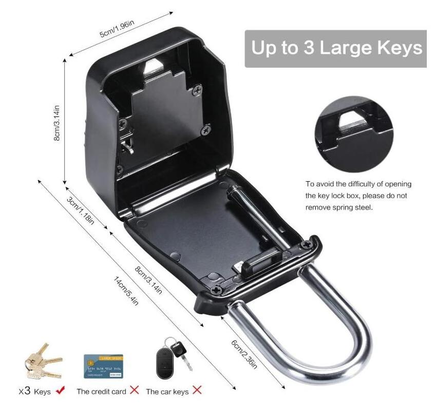 YH2143 Outdoor Combination key Storage Portable Lock Box  4 Digital Home Hidden Key Lock Box