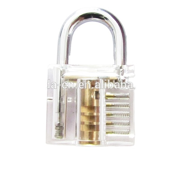 YH9250 Cutaway Inside View of Mini Practice Padlock Lock Training Skill Pick for Locksmith Transparent