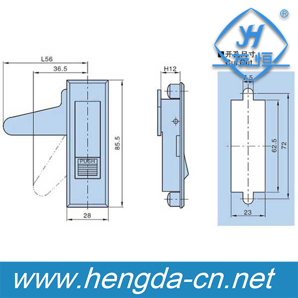 YH9592 Electrical Boards Packaging Machine Recessed Handle Plane Lock