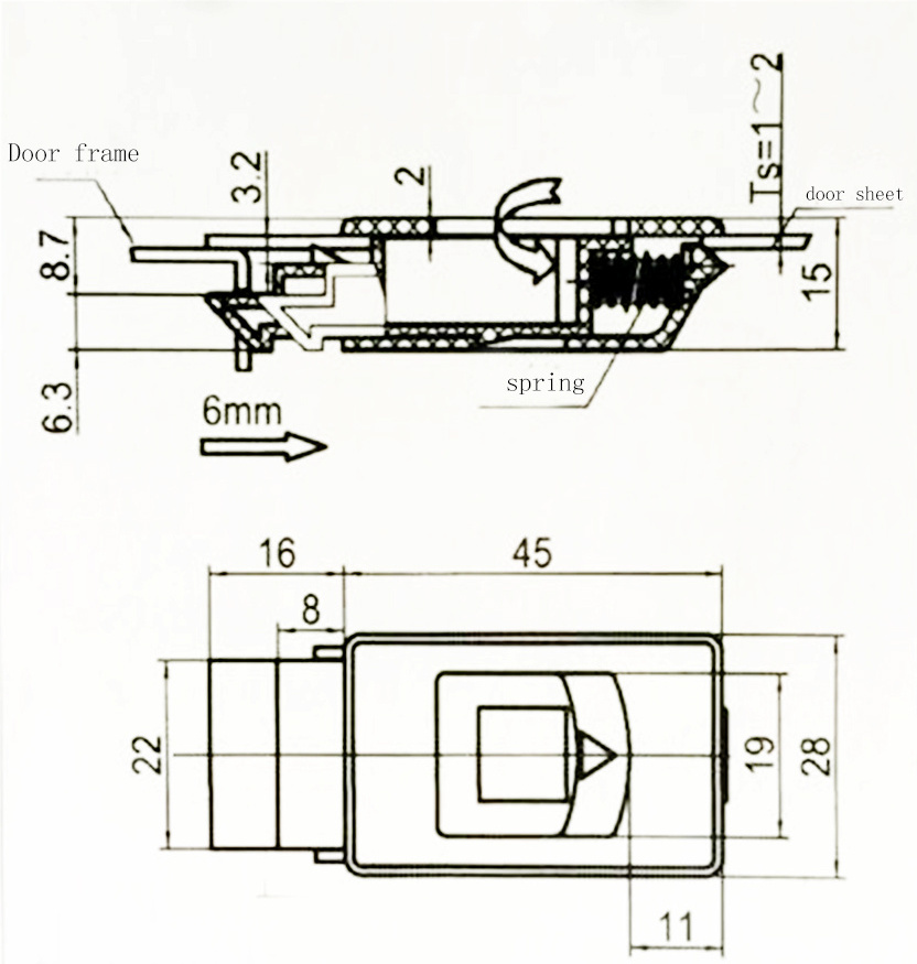 YH9035 ABS Plastic toggle lock hasp latch