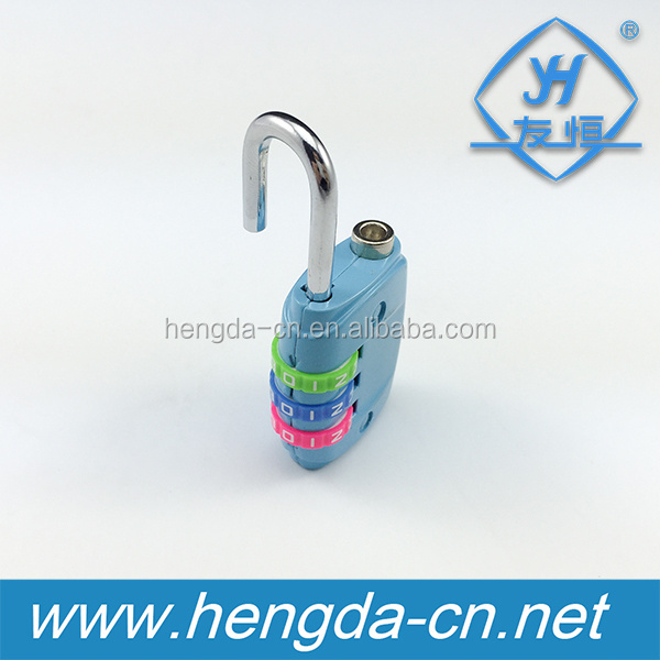 YH9053 Colourful 3digits beautiful travel pad lock