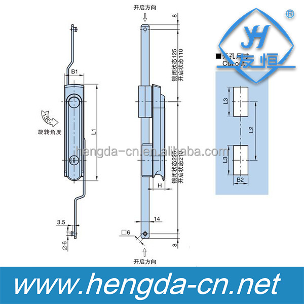 Zinc alloy closet sliding door lock