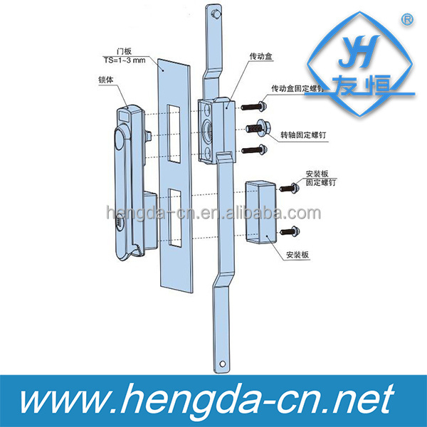 Zinc alloy closet sliding door lock