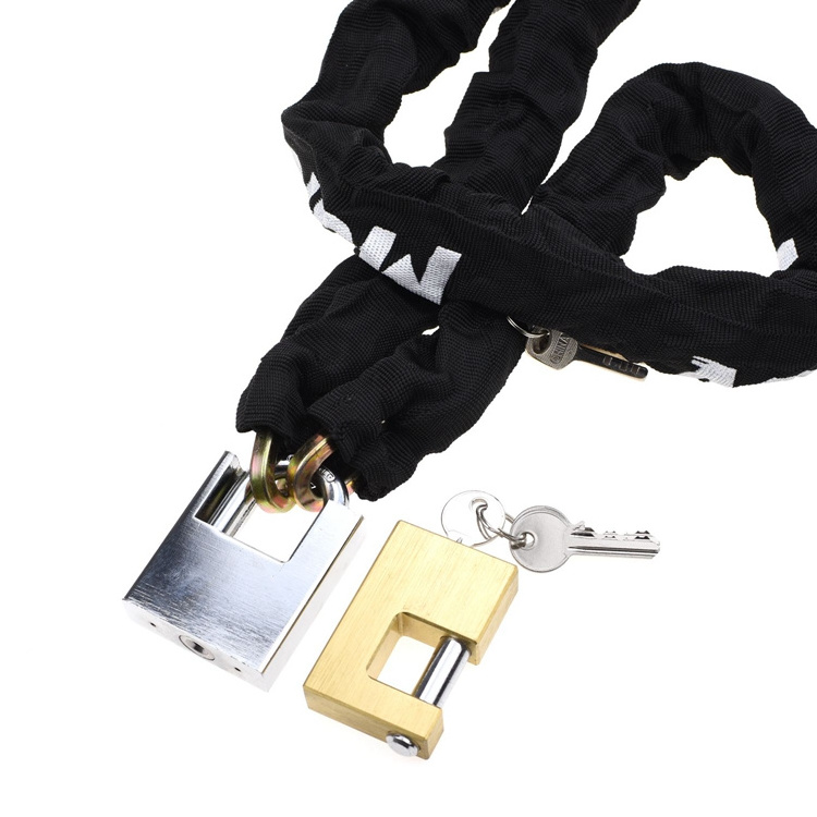 YH1096 Super Quality Heavy Duty Bike Chain Lock With Key Padlock