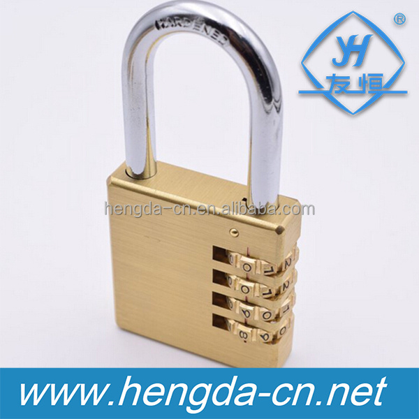 Top security 3-dial combination brass padlock