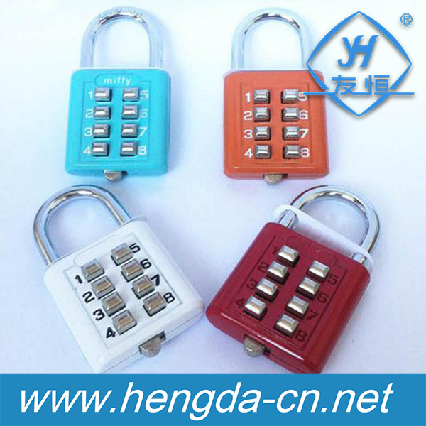 YH1069 Top Security Push Button Combination Padlock 8 Digit Gate Lock