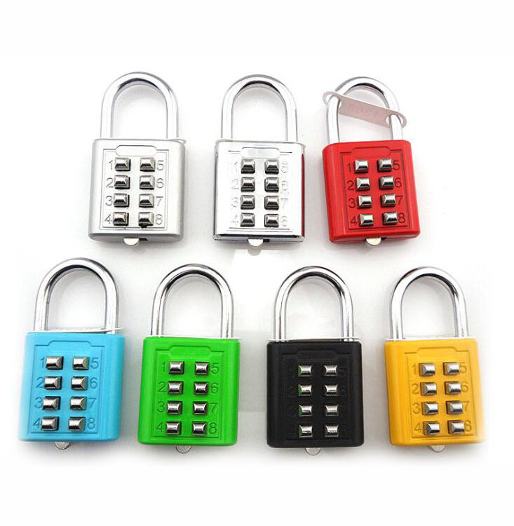 YH1069 Top Security Push Button Combination Padlock 8 Digit Gate Lock