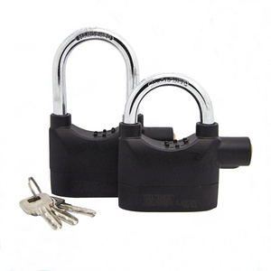 YH1617 Aluminium Alloy/zinc Alarm Black Color Painting 110db Kinbar Anti Theft Security Padlock Alerts With Alarm