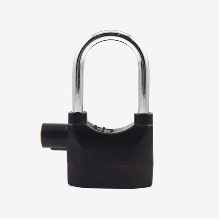 YH1617 Aluminium Alloy/zinc Alarm Black Color Painting 110db Kinbar Anti Theft Security Padlock Alerts With Alarm