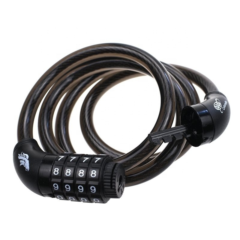 YH1221 Bicycle Lock 4 Digital Safe Lock security cable bike  lock